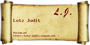 Lotz Judit névjegykártya